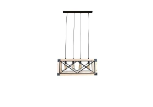 Lampa Kirke 4 x 40 W Adrilux czarny drewno