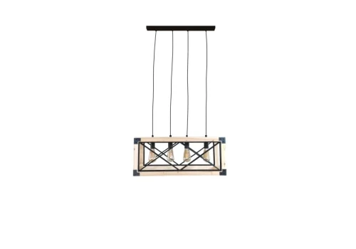 Lampa Kirke 4 x 40 W Adrilux czarny drewno 5903899625444 - Sklep Mrówka - EREM - eremsklep.pl