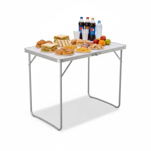 Stół turystyczny składany 80 x 60 x 70 cm biały 5901292683504 - Sklep Mrówka - EREM - eremsklep.pl