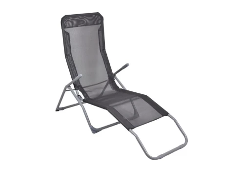Leżak plażowy 59 x 136,5 x 96,5 cm grafitowy 5907795814674 - Sklep Mrówka - EREM - eremsklep.pl