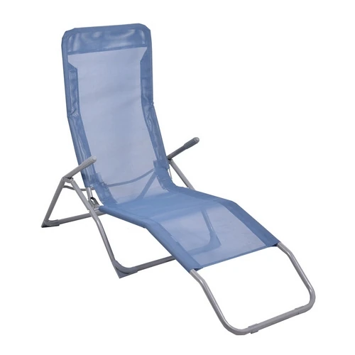 Leżak plażowy 96 x 58 x 140 cm niebieski 5907795812281 - Sklep Mrówka - EREM - eremsklep.pl