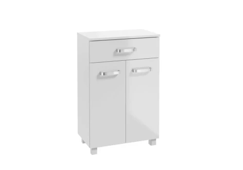 Szafka stojąca Mila 50 cm biały połysk Deftrans 5906365457655 - Sklep Mrówka - EREM - eremsklep.pl