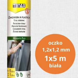 Siatka ochronna moskitiera Mosquito 1x5m biały