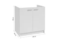 Szafka kuchenna pod zlewozmywak 80x50 cm biały Deftrans 5906365457464 - Sklep Mrówka - EREM - eremsklep.pl