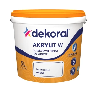 Farba lateksowa do wnętrz Odporna na Szorowanie Śnieżnobiała 5L DEKORAL