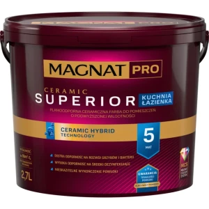 Farba do wnętrz Pro Ceramic Superior Kuchnia Łazienka 5 Baza A 2,7L Magnat
