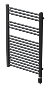 Grzejnik łazienkowy elektryczny Elektra 3 870 x 550 mm 300 W czarny