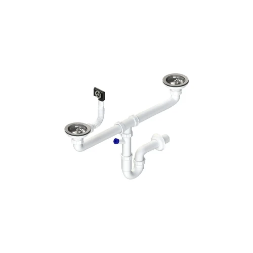 Syfon do zlewu fi 90 mm rurowy 2-komory metalowe sitka 5901095526572 - Sklep Mrówka - EREM - eremsklep.pl