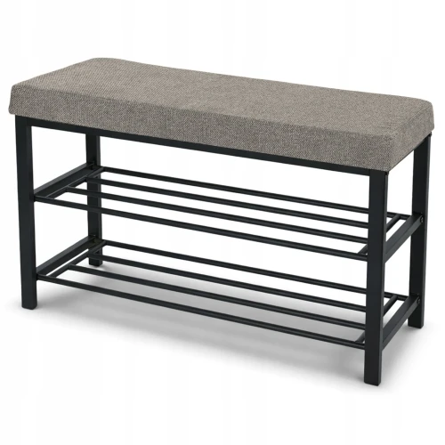Siedzisko ławka tapicerowana 79 x 32 x 50 cm Plec Brąz 5907368797700 - Sklep Mrówka - EREM - eremsklep.pl