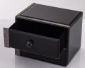 Szkatułka na biżuterię 12 x 16 x 12 cm czarny otwarta górna szuflada