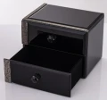 Szkatułka na biżuterię 12 x 16 x 12 cm czarny otwarta dolna szuflada
