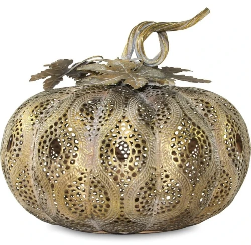 Lampion Dynia metalowy 26x29x29 cm złoty