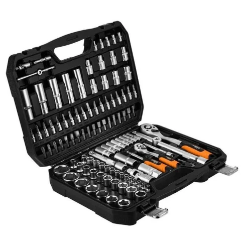 Zestaw kluczy nasadowych 1/2" 1/4" 110 elementów w walizce Neo Tools