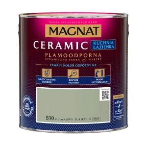 Farba plamoodporna Ceramic Kuchnia Łazienka oliwkowy turmalin B30 2,5L Magnat